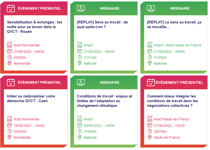 Le programme de la semaine pour la qualité de vie et des conditions de travail 2023