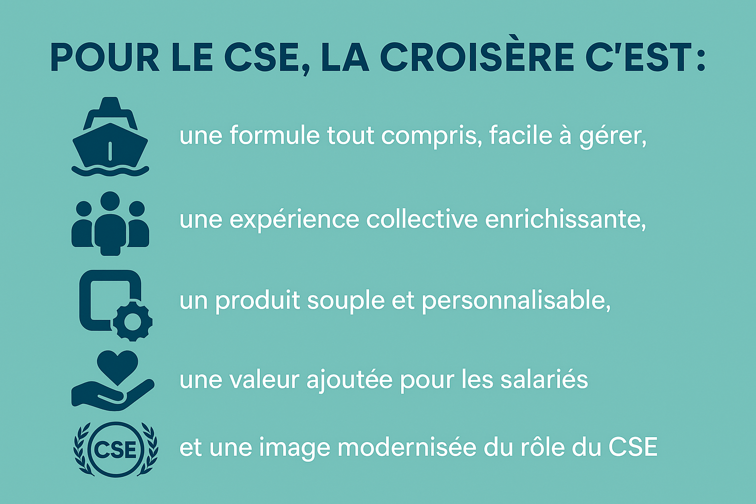 Les avantages des croisières pour les CSE : une offre de loisirs moderne, valorisante et fédératrice