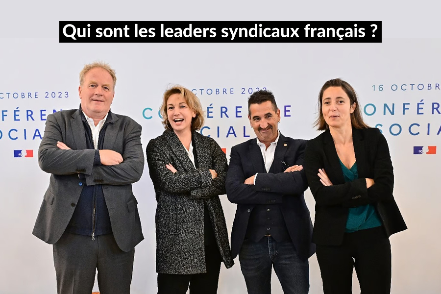 Les visages des leaders syndicaux français